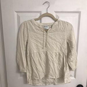Cream colored (Girls) blouse size 10/12 (from Old Navy)